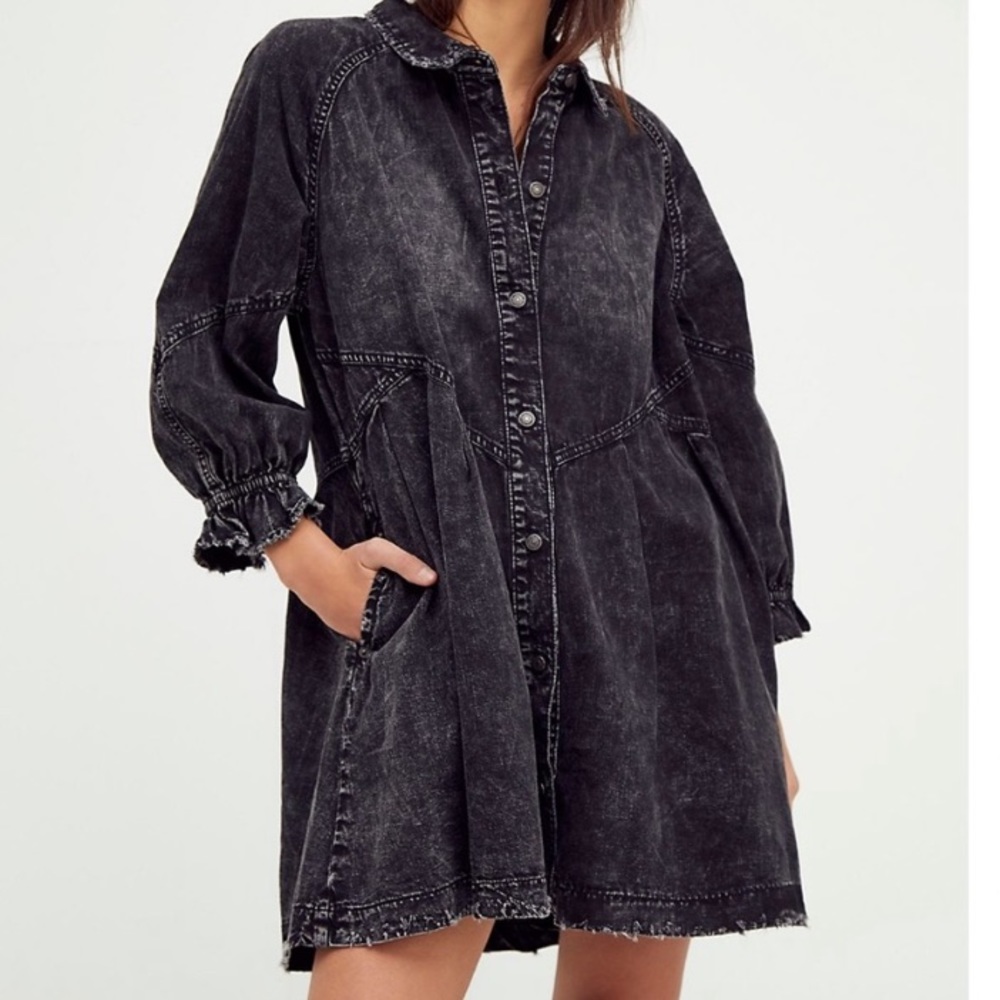 Free People Hannah Denim Mini Dress